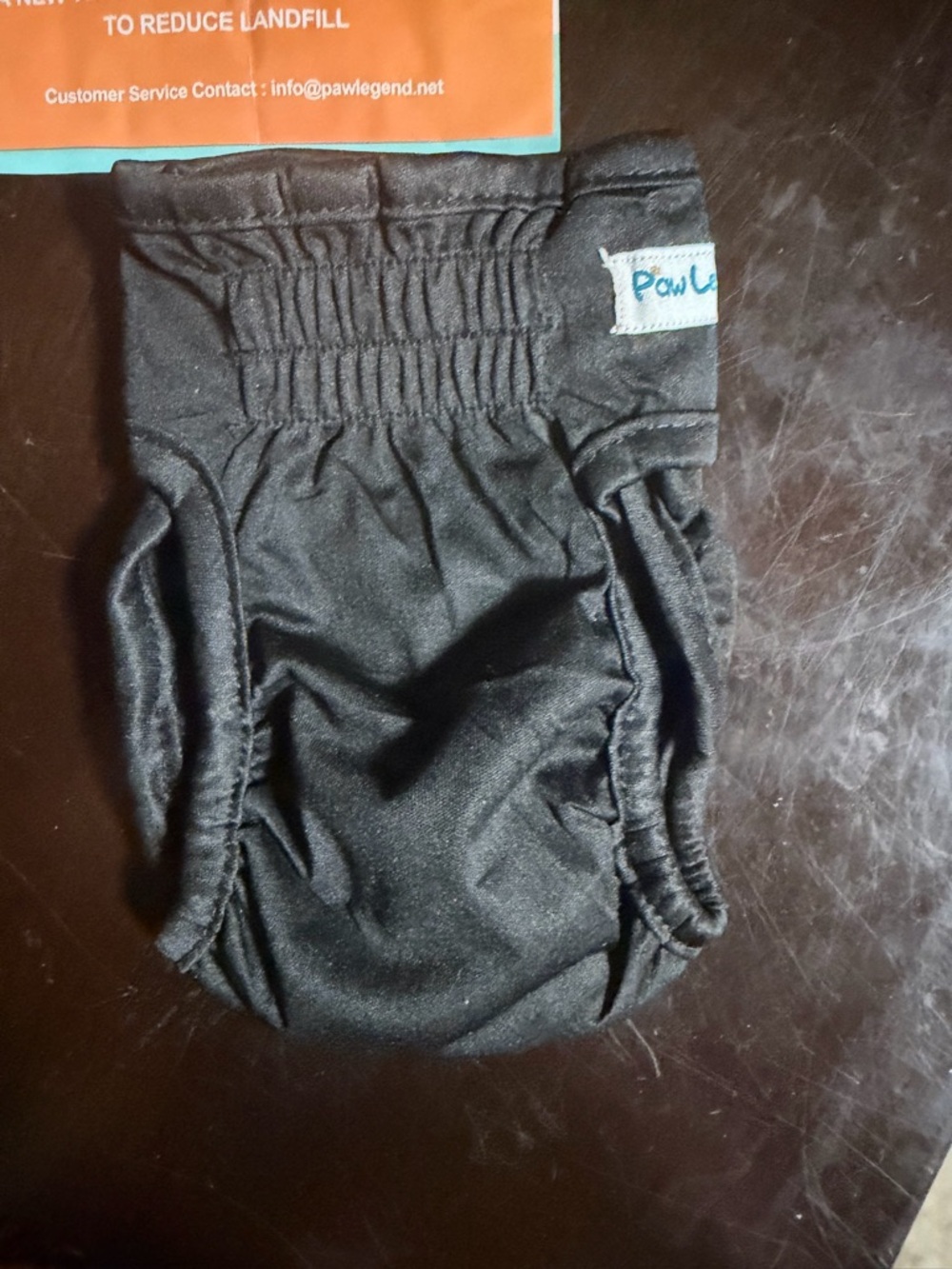 Black Reusable dog diaper